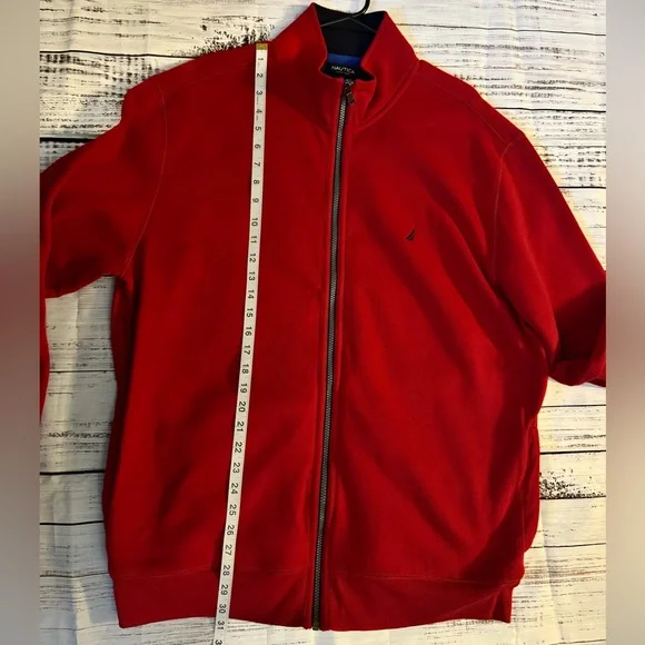 Nautica Zip Fleece XL Red - Picture 4 of 8
